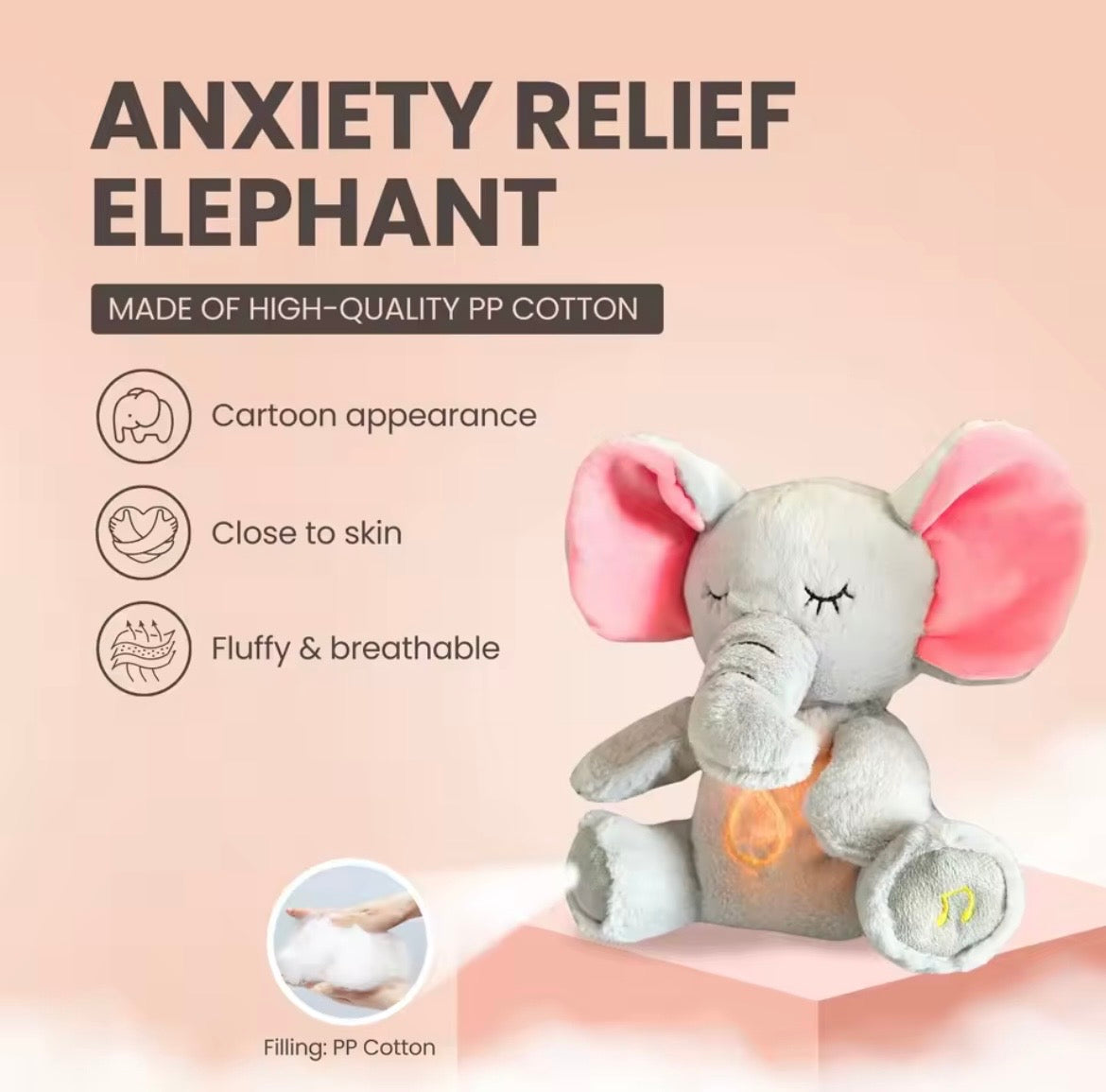 Breathing Elephant Teddy Bear